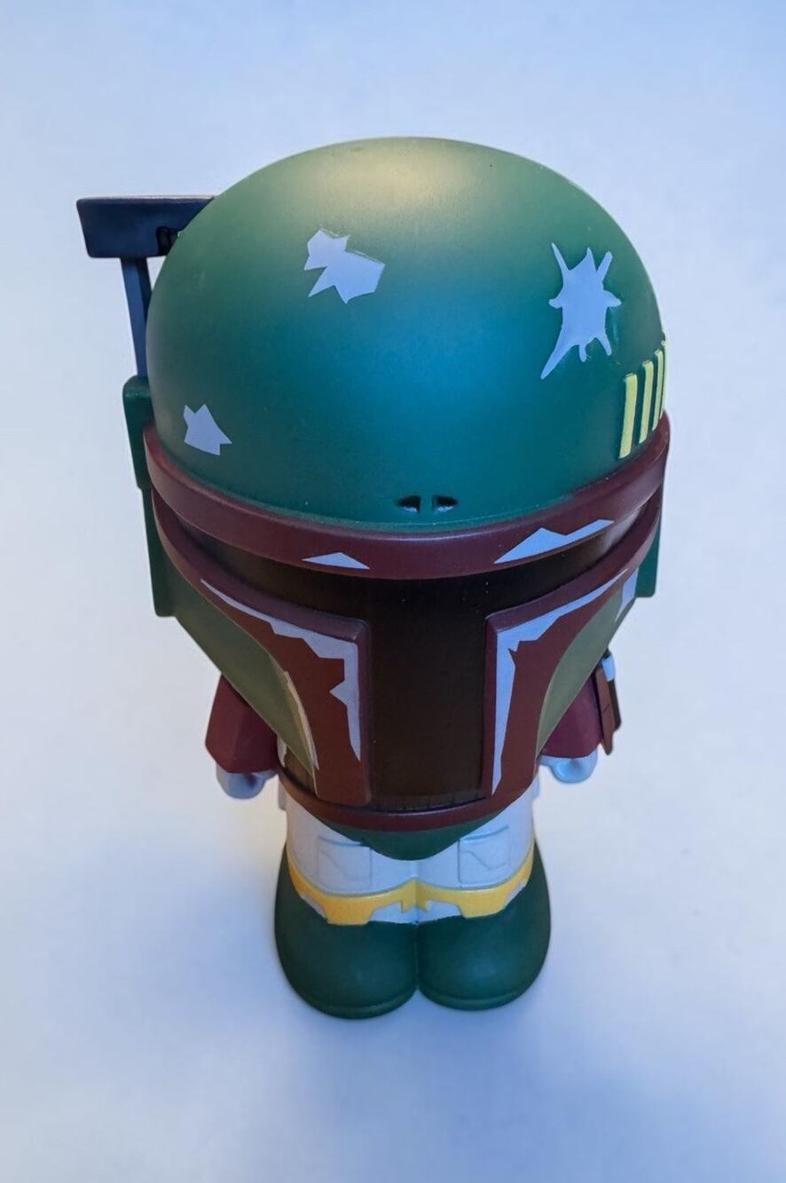 New Disney Star Wars - Chibi Boba Fett Plastic PVC Figure Coin Bank